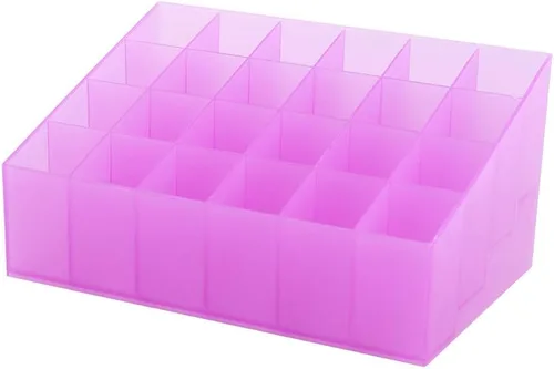 Miniatura 2 de ZJchao Organizador de lápiz labial, soporte para brillo de labios, organizador de cosméticos, almacenamiento de maquillaje, 24 rejillas, soporte