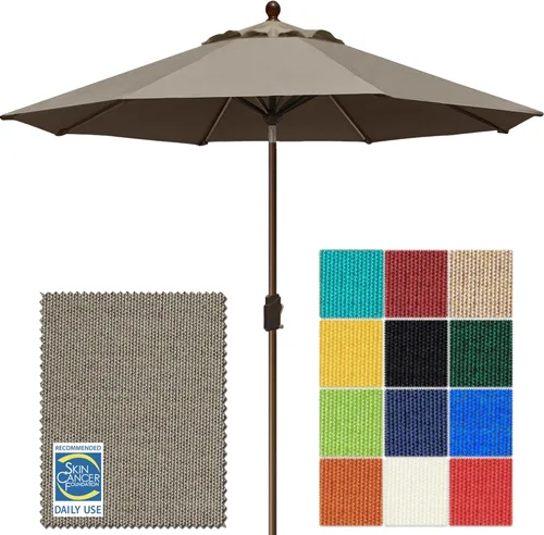 Miniatura 60 de EliteShade USA Sombrilla de Mercado de 9 Pies con Garantía de 10 Años Sin Decoloración, Sombrilla de Patio, Sombrilla de Mesa para Exteriores