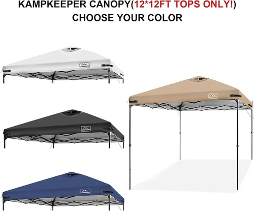 Miniatura 11 de KAMPKEEPER Cubierta de Repuesto Superior para Carpa Toldo Emergente con Ventilación de Aire y Correa Elástica Ajustable, Poliéster Resistente a Azul