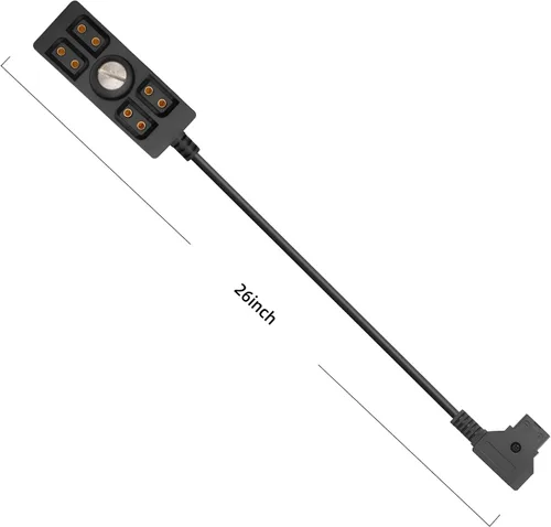 Miniatura 7 de D-tap macho a 4 puertos hembra, divisor de cable de alimentación, conector concentrador adecuado para Anton Bauer V-Mount ARRI RED cámara TILTA
