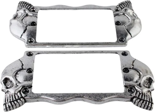 Miniatura 7 de Guyker Juego de anillos de montaje Humbucker de metal plano, cubierta de puente para pastillas de cuello de puente, pieza de repuesto para guitarra