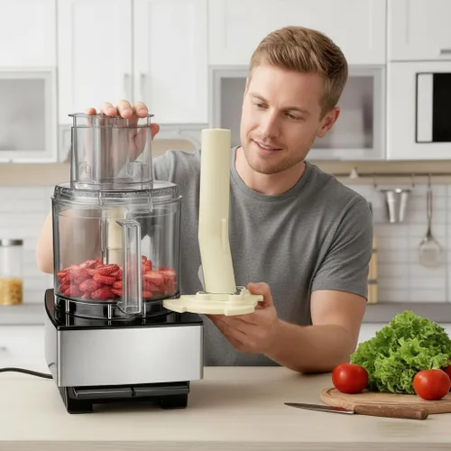 Miniatura 6 de Cuchilla mezcladora de repuesto para procesador de alimentos Cuisinart de 14 tazas DFP-14 DLC-2014 MP-14 Fibra de vidrio PA6 + eje de acero 304