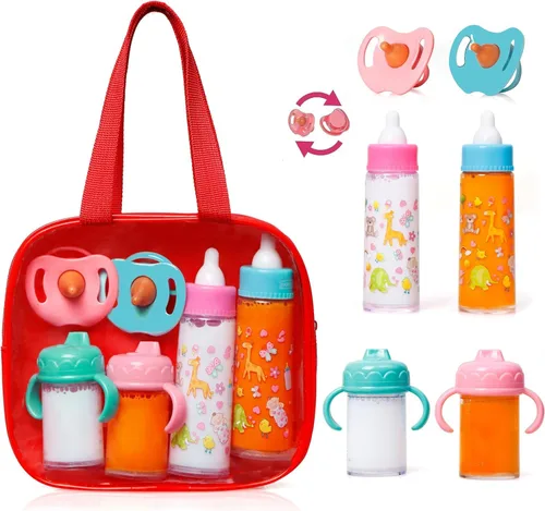 Miniatura 10 de fash n kolor My Sweet Baby Muñeca que Desaparece Juego de Alimentación Cuidado del Bebé Juego de Alimentación para Muñecas de 6 Piezas
