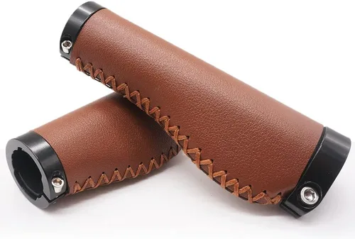 Miniatura 5 de Agarres para mango de bicicleta de 135/3.740 in, agarres largos/cortos, antideslizantes, de microfibra, de PVC, ergonómicos, cosidos a mano, casual
