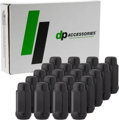 Miniatura 13 de DPAccessories Tuercas negras 1/2-20 para ruedas de posventa, extremo cerrado XL Bulge Bellota, 1.890 in (1.9 pulgadas) de alto, 0.748 in