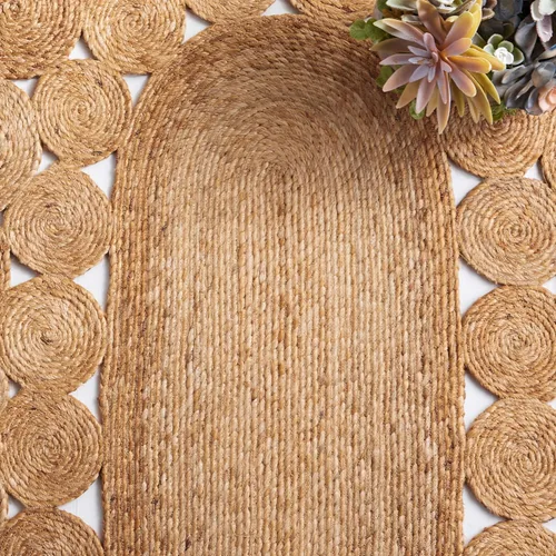 Miniatura 5 de SAFAVIEH Colección redonda de fibra natural NFB248A de 3 pies, redonda, natural, hecha a mano, estilo bohemio, con encanto de yute