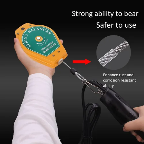 Miniatura 5 de Balanceador de resorte retráctil portaherramientas de 3 a 11.0 lbs de capacidad resistente para mantenimiento de línea de montaje industrial Equipo