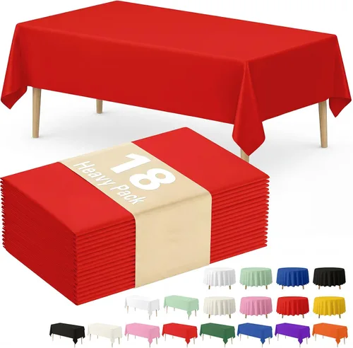 Miniatura 46 de Fixwal Mantel de plástico negro desechable de 54 x 108 pulgadas, mantel rectangular impermeable, paquete de 5 para graduación, decoración de fiesta