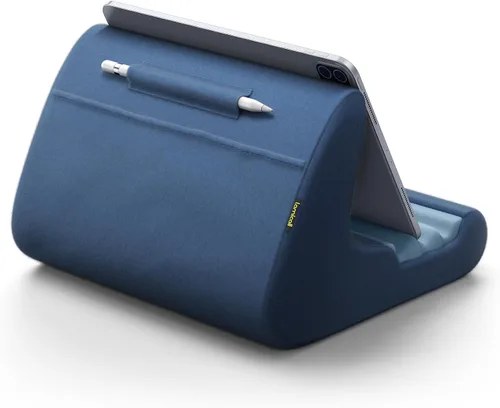 Miniatura 8 de Lamicall - Soporte de tableta con almohada, almohadilla suave para tablet para cama, soporte para teléfono de regazo con soporte para lápiz óptico