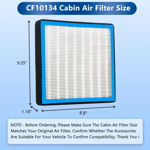 Miniatura 6 de CF10134 Filtro de aire de cabina con carbón activado para Honda Civic, Accord, CR-V, Crosstour, Odyssey, Passport, Pilot, Ridgeline y Acura 2008