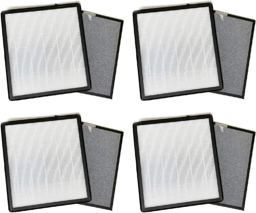 Nispira True HEPA - Juego de repuesto de filtro de carbón activado compatible con HSP001 Smart True HEPA purificador de aire 5 en 1, 4 juegos de 2