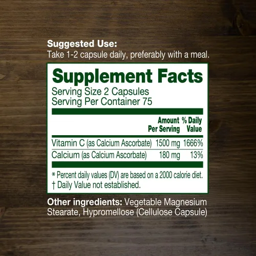 Miniatura 2 de Innervis Nutrition - Vitamina C tamponada de 1500 mg, cápsulas de ascorbato de calcio no ácidas aptas para el estómago para el apoyo inmunológico
