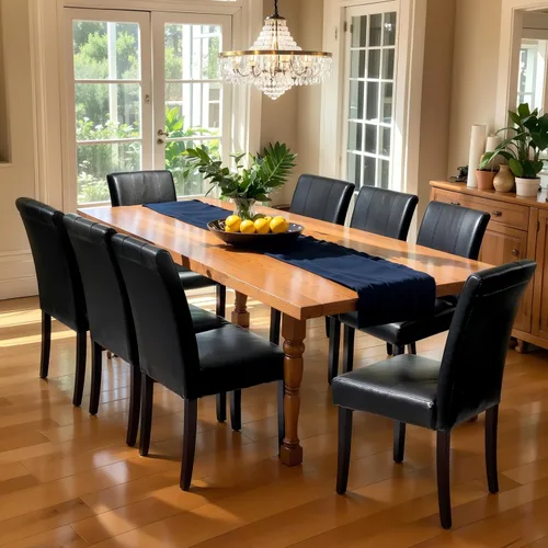 Miniatura 13 de CHUN YI Juego de 4 sillas de comedor tapizadas de piel sintética con ribete de cabeza de clavo y patas de madera, sillas laterales Parsons modernas