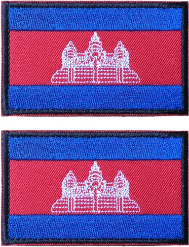 Miniatura 120 de 2 parches de bandera de Japón de AliPlus bordados tácticos militares moral parche apliques gancho y bucle