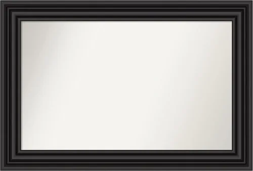 Miniatura 415 de Amanti Art Espejo personalizado, espejo de baño negro puente, espejo de pared o espejo de tocador de baño sobre el fregadero (26 x 26 pulgadas)