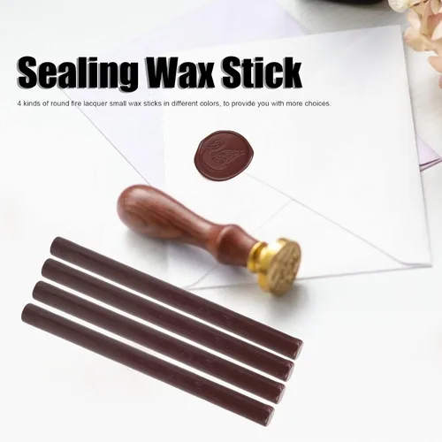 Miniatura 2 de ZJchao Varillas de cera de sellado, 10 piezas adhesivas para manualidades, laca redonda, sobres de sello pequeños, kit de cera para pistola