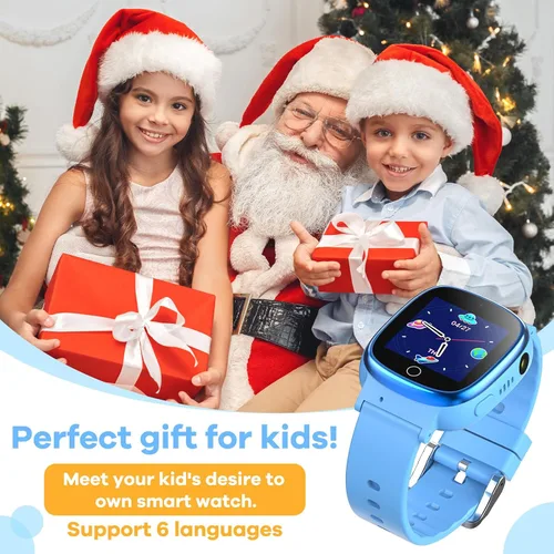Miniatura 7 de DERUI Reloj inteligente para niños con 26 videojuegos, cámara selfie, reproductor de video, podómetro, cronómetro, reloj despertador, linterna