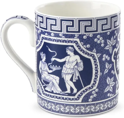 Miniatura 6 de Taza de porcelana Spode Blue Room de 16 onzas, Fábula de Esopo - Ilustración histórica intrincada, Vajilla apta para lavavajillas y microondas