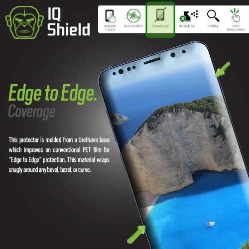 Miniatura 6 de IQShield Paquete de 2 protectores de pantalla para Samsung Galaxy S9 Plus/S9+ (compatible con fundas), compatible con identificación de huellas