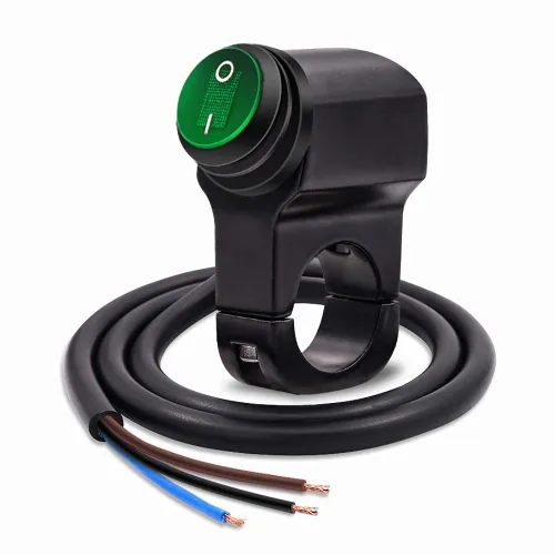 Miniatura 11 de AL - Interruptor de palanca de aleación IP68 para manillar de motocicleta, interruptor de luz Ourbest de 12 V, se adapta a manillares de 7/8 Negro