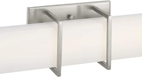 Miniatura 9 de Progress Lighting Phase 2.2 LED Collection - Lámpara de tocador de baño moderna con pantalla blanca de 36 pulgadas, níquel cepillado, 4.75 x 36.00 x