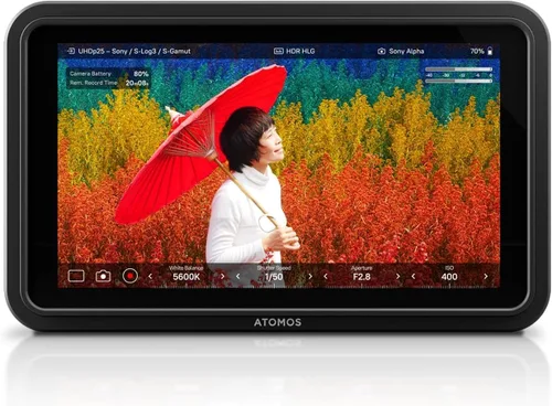 Atomos Monitor Shinobi II HDMI 4K con pantalla táctil HDR, duración de la batería durante todo el día y diseño ligero (negro)