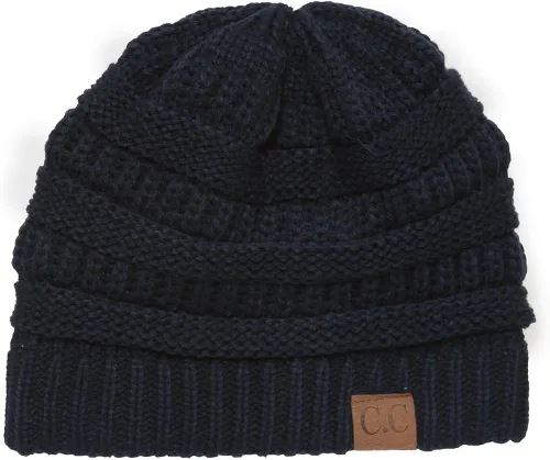 Gruesa Slouchy Punto OversizedGorro de punto, talla única), color azul marino