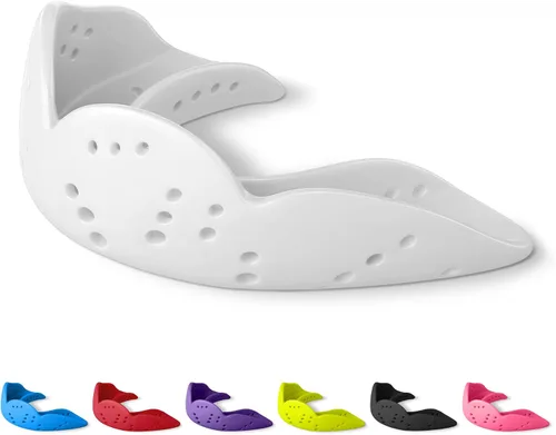 Miniatura 29 de SISU Aero - Protectores bucales 0.06 pulgadas, ajuste a la medida, protector bucal deportivo, para jóvenes y adultos, S