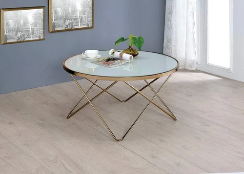 Miniatura 2 de Acme Mesa de centro Valora en cristal negro y champán