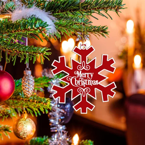 Miniatura 3 de Adornos de Navidad de Madera de Gran Tamaño de 7 Pulgadas para Pintar 10 PCS, Recortes de Copos de Nieve en Blanco DIY, Adorno de Madera Sin