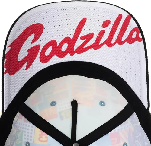 Miniatura 6 de Bioworld Godzilla Cityscape Monsters Cartoon All Over Print Snapback Sombrero para hombre, Verde tropical