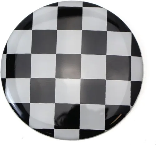 Miniatura 8 de Tapas para centro de rueda iJDMTOY (4) para MINI Cooper R50 R51 R52 R53 R55 R56 R57 R58 R59 R60 R61 F55 F56, etc., Negro/Blanco