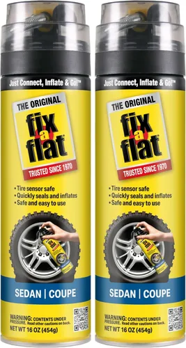 Miniatura 10 de Fix-a-Flat S60410 - Reparación e inflador de neumáticos planos de emergencia en aerosol, para neumáticos compactos, fórmula ecológica, ajuste