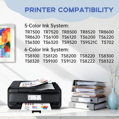 Miniatura 2 de Miss Deer CLI-281XXL Paquete de 6 colores de tinta compatible con cartuchos de tinta Canon 281, funciona para Canon Pixma TS6120 TS8120 TR7520