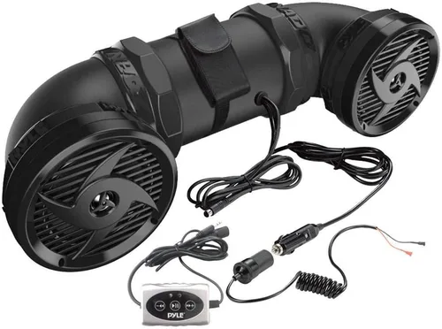 Miniatura 9 de Pyle Sistema de audio marino impermeable de 800 W con transmisión Bluetooth, luces LED y amplificador integrado, altavoces marinos Bluetooth de alta