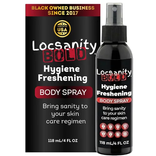 Locsanity BOLD Spray corporal para hombres – Desodorante refrescante para ingle, bolas, axilas – Spray calmante, refrescante, desodorizante –
