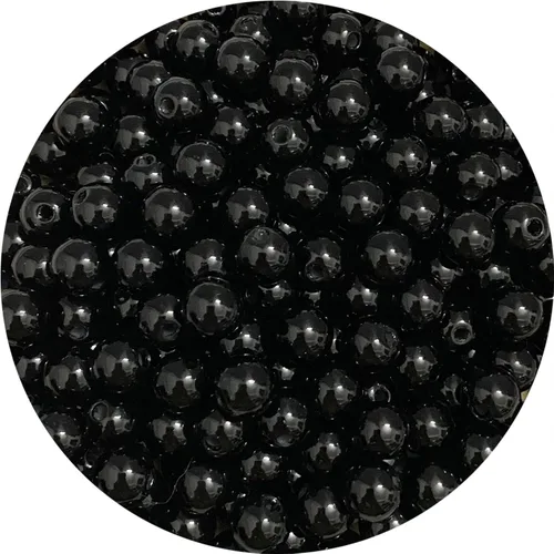 Miniatura 13 de 400 cuentas de perlas de satén de 0.315 pulgadas (0.315 in) redondas sueltas de plástico para hacer joyas, aretes, pulseras, collares, llaveros