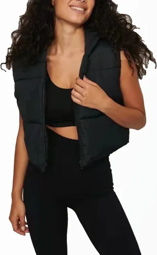 Miniatura 4 de Shiyifa Chaqueta acolchada con cremallera y cuello alto para mujer