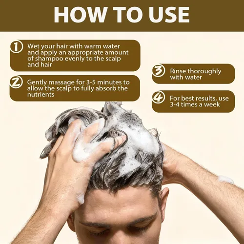 Miniatura 5 de Champú activador de raíces para hombres, champú para el crecimiento del cabello para pérdida de cabello y adelgazamiento del cabello, sin sulfato