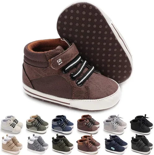 KaKaKiKi - Tenis de lona para bebé infante niños tenis con suela de goma antideslizante tenis de caramelo caminantes primerizos precaminando tenis