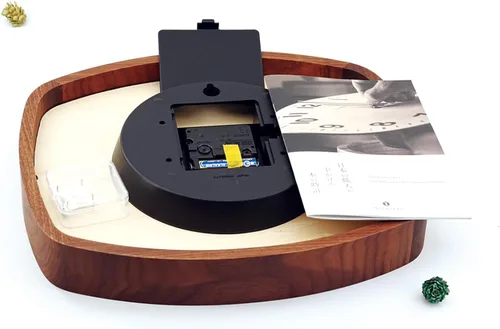 Miniatura 7 de Reloj de pared hecho en Japón de madera hecho a mano, silencioso sin tictac, funciona con pilas, hecho a mano, haya norteamericana, diseño moderno