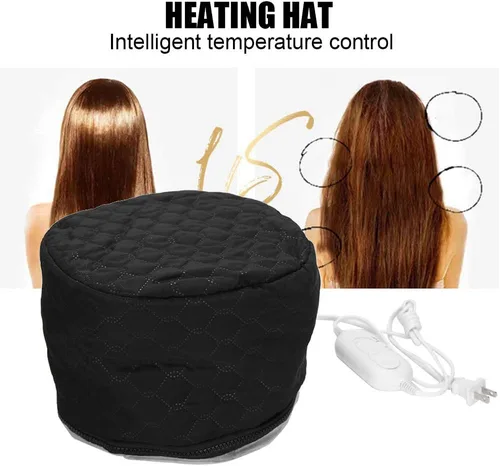 Miniatura 2 de Gorra eléctrica para el cabello, gorra térmica para el cuidado del cabello, sombrero ajustable para el tratamiento de aceite caliente con 3 modos