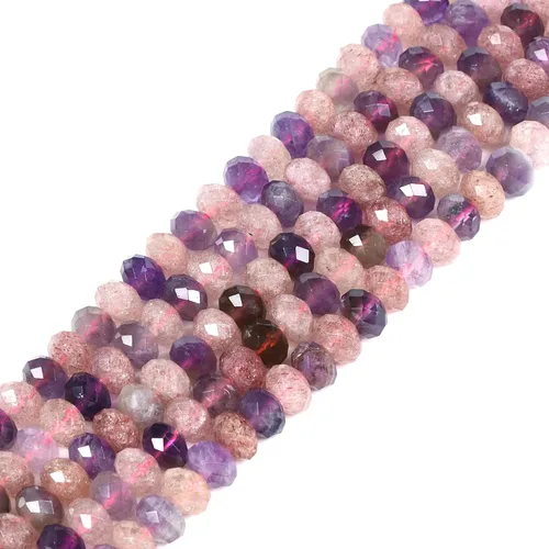 Miniatura 6 de 7 chakras piedras preciosas de 0.236 in de piedras preciosas facetadas Rondelle sueltas cuentas para hacer joyas DIY cuentas de 16 pulgadas