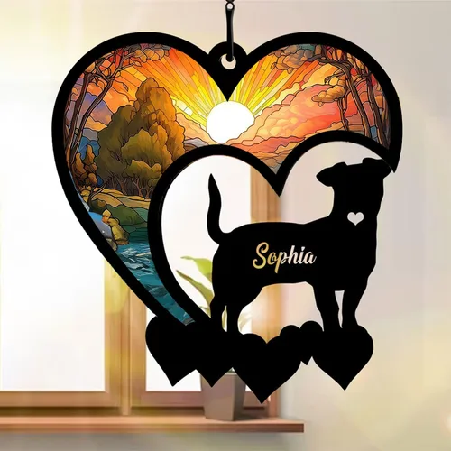 Miniatura 5 de Nazenti Atrapasoles conmemorativo personalizado para perros, adorno personalizado para perros, adorno conmemorativo para perros, pérdida de perros