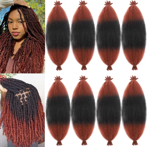 Miniatura 23 de Marley Twist - Cabello trenzado de 10 pulgadas, cabello trenzado preseparado y afro trenzado, 8 paquetes para rastas sintéticas desgastadas