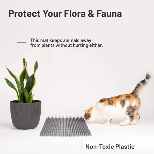 Miniatura 4 de Paquete de 10 alfombrillas extra grandes para gatos – Tapete de 16.5 x 13.4 pulgadas con picos de 1 pulgada es perfecto para mantener a los gatos