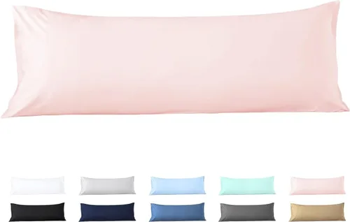 Miniatura 22 de Beddingstar - Funda de almohada con cierre de cremallera, 1 funda de almohada corporal de 500 hilos, 100 % algodón egipcio puro