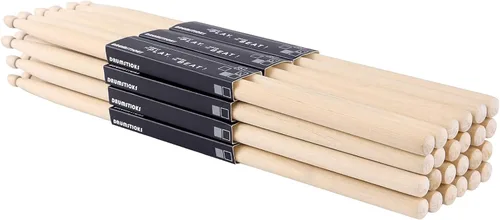 Miniatura 9 de 2 Pares de Baquetas 7A de Madera de Arce Clásicas con Punta de Madera para Adultos, Niños y Principiantes