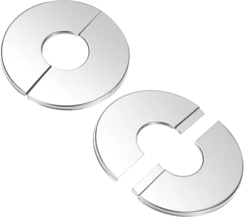 M METERXITY Paquete de 2 bridas divididas de pared, para tubo de diámetro exterior de 0.9 pulgadas/0.866 in, placa de escudo de acero inoxidable