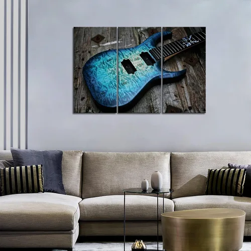 Miniatura 2 de Lienzo decorativo de pared de guitarra para sala de música, impresión de imagen en lienzo para decoración de pared de estudio, regalo